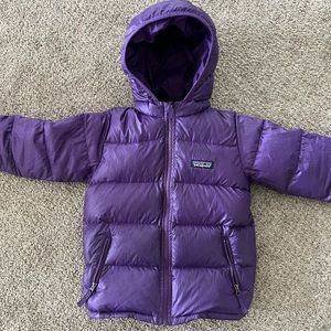 Patagonia Kids High Loft Down Sweater Hooded Jacket - EUC